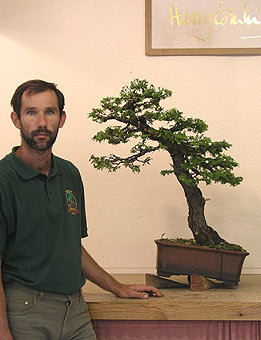 RNDr. Vladimír Ondejčík Juniperus chinensis - demonštrácia tvarovania z roku 2003, Summer Camp, England