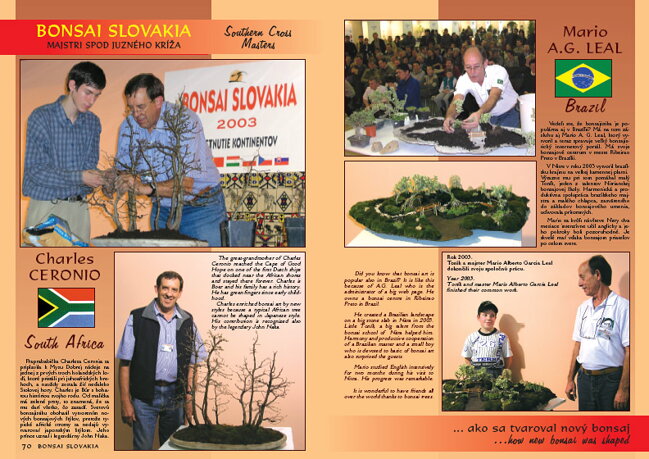 BONSAI SLOVAKIA Kniha priateľstva The Book of Friendship