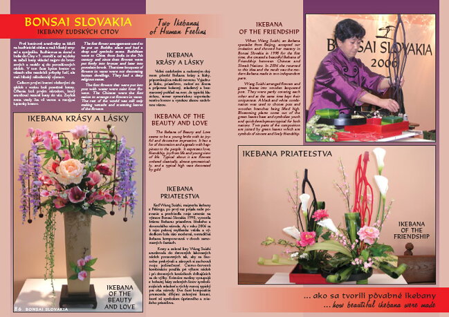 BONSAI SLOVAKIA Kniha priateľstva The Book of Friendship